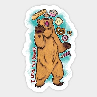 I Love You Bread Sticker